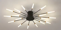 Plafonnier LED Design Doré — Luminaire Moderne pour Salon, Chambre & Salle à Manger | STARS™