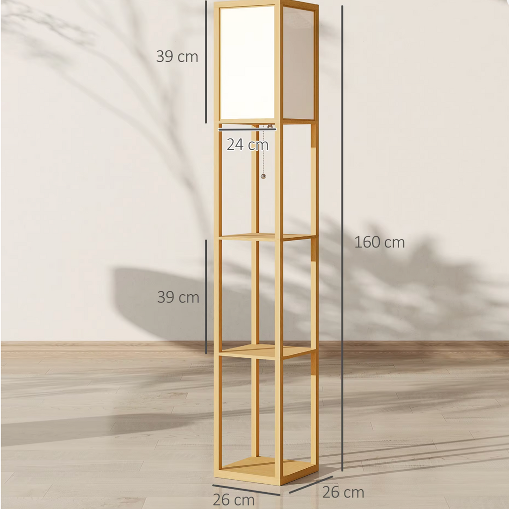 Lampadaire avec étagères de rangement intégrées - vue 2