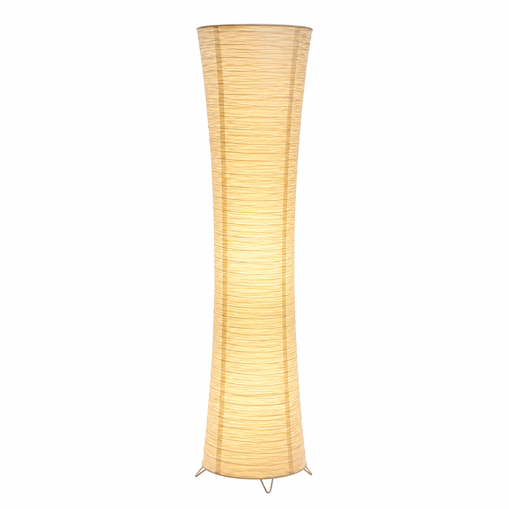 Lampadaire minimaliste abat-jour papier de riz - vue 4