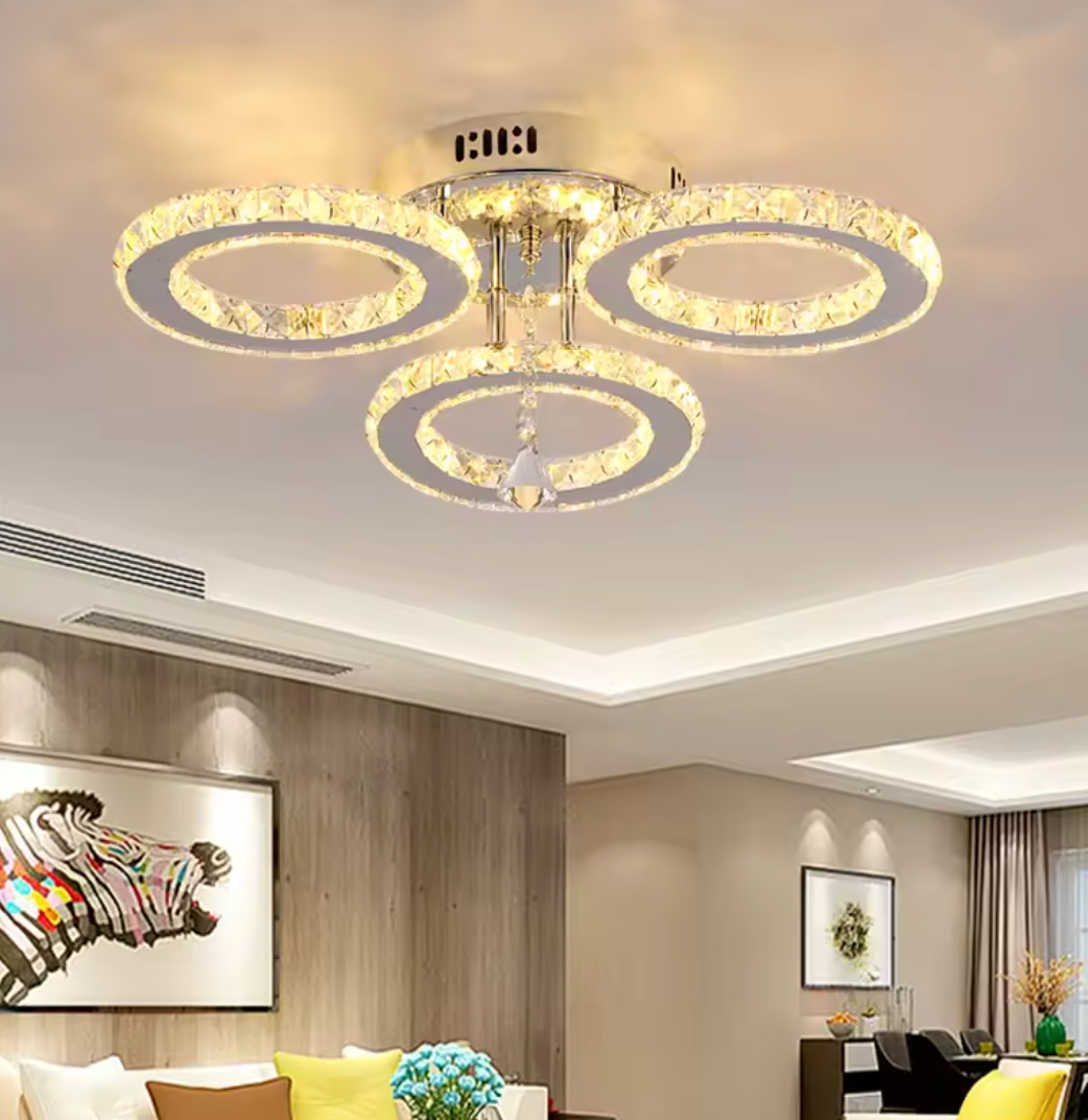 Plafonnier LED en cristal AURORA™ avec télécommande