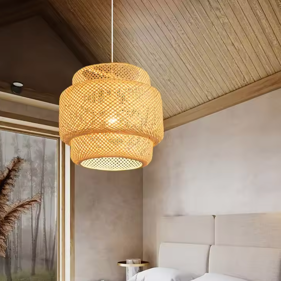 Suspension en bambou tressé GUAPA™ style Japandi