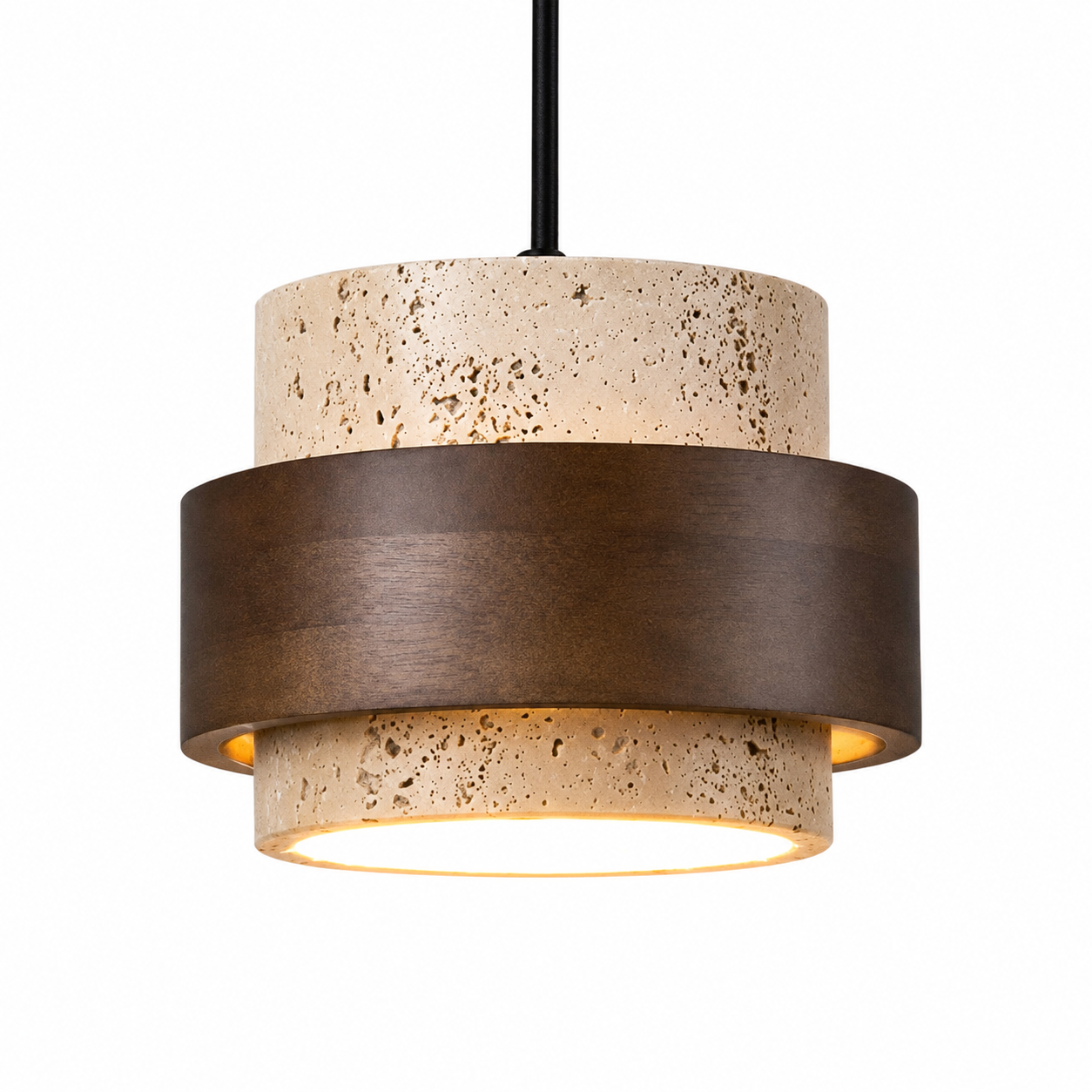 Suspension en pierre et bois MONOLITHE™ style wabi-sabi - vue 2