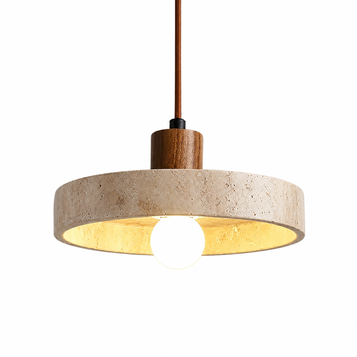Suspension en travertin jaune naturel SIENA™ - vue 1