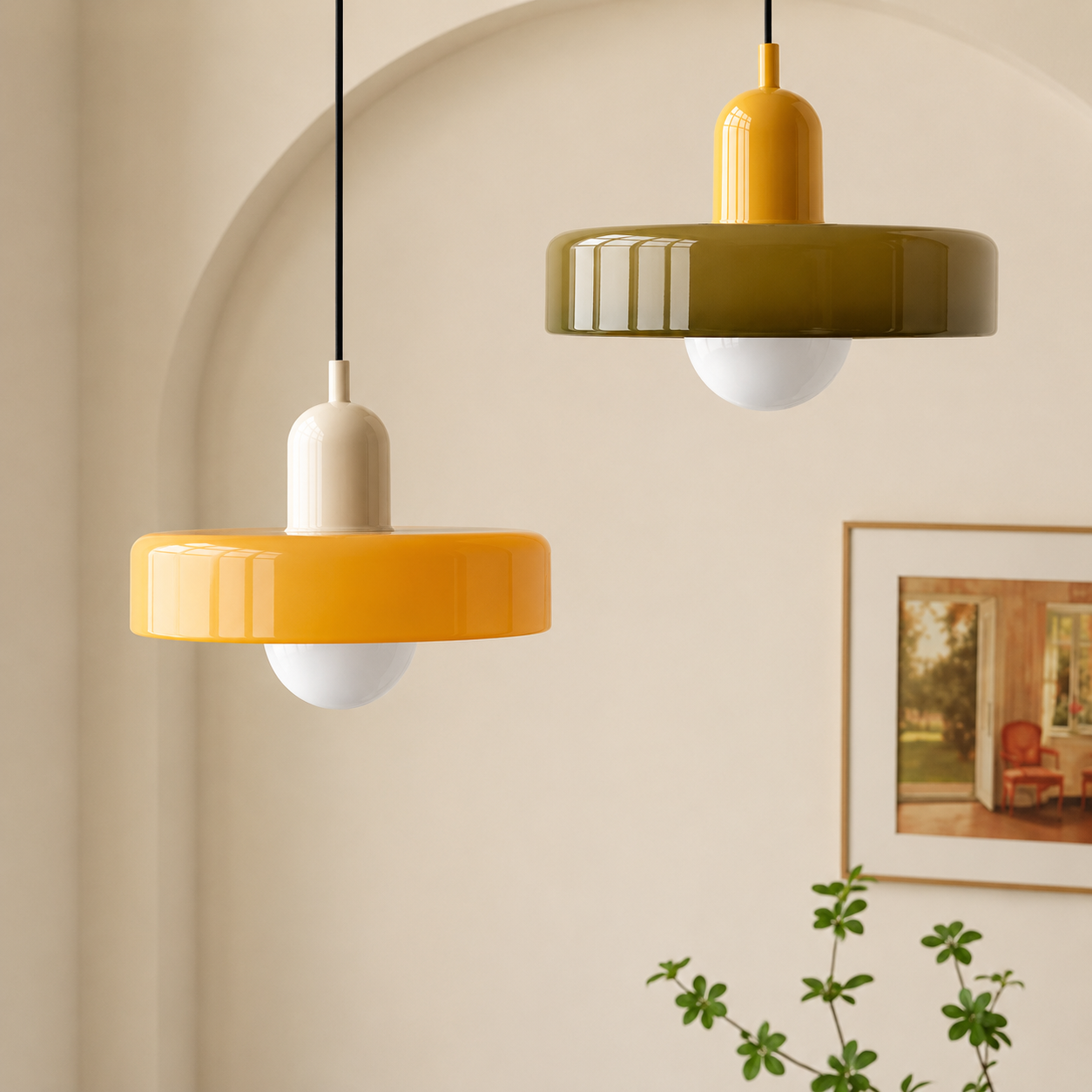 Suspension STELLAR™ en verre teinté coloré - vue 2