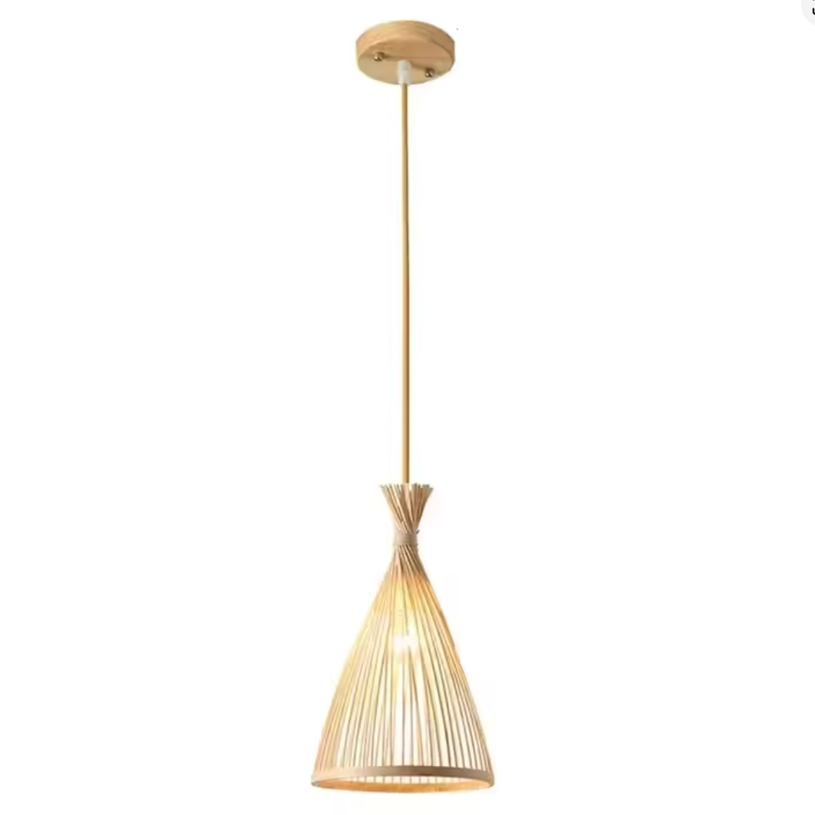 Suspension bambou tressé conique TULIPE™